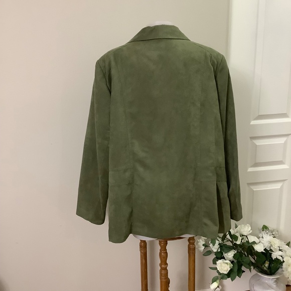 Tan Jay fax suede blazer Jacket 24 W - Picture 8 of 11